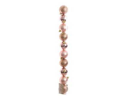PALLINE PER ALBERO IN TUBO 10 PZ COL ROSA DIA 6