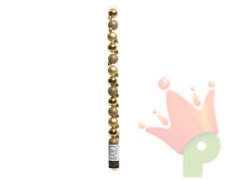 PALLINE PER ALBERO 30MM ORO 15 PZ IN TUBO