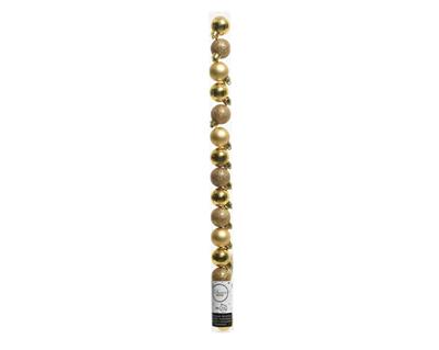 PALLINE PER ALBERO 30MM ORO 15 PZ IN TUBO