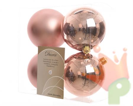 PALLINE DI NATALE CHAMPAGNE 10 CM CONFEZIONE 4 PZ