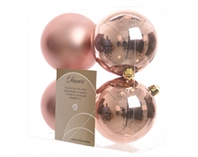 PALLINE DI NATALE CHAMPAGNE 10 CM CONFEZIONE 4 PZ