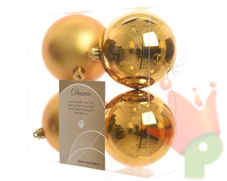 PALLINE PER ALBERO DA 4 PZ ORO  dia10cm