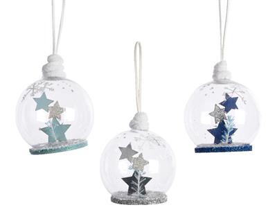 PALLINA CON FIGURA NATALIZIA BLU ASS 18X8X9