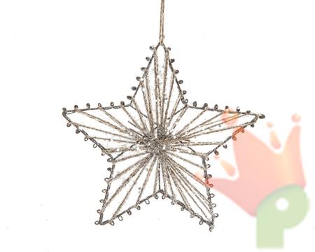 DECORAZIONE PENDENTE STELLA NATURALE DIA 15