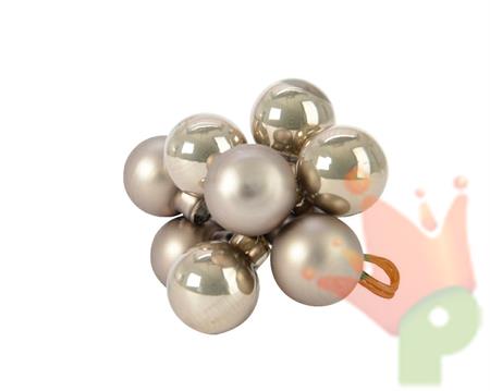 GRAPPOLO PALLINE ORO CHAMPAGNE 2CM 10PZ
