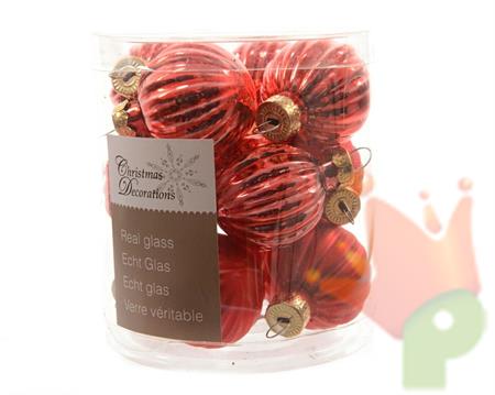 PALLINE NATALIZIE ROSSE DIA 3CM BOX DA 12 PZ