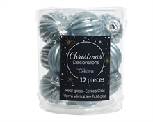 PALLINE NATALIZIE BLU DIA 3CM BOX DA 12 PZ