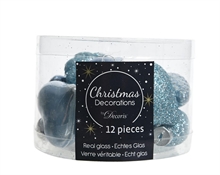 PALLINE NATALIZIE 4 FIGURE BLU BOX DA 24 PZ