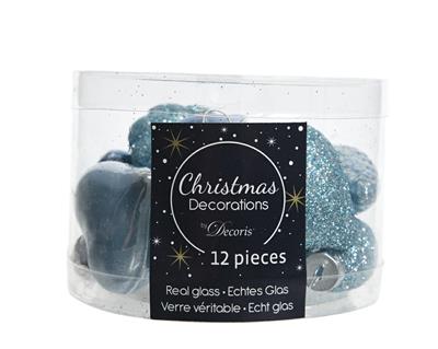 PALLINE NATALIZIE 4 FIGURE BLU BOX DA 24 PZ