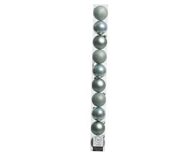PALLINE PER ALBERO 60MM VERDE TIFFANY 10 PZ IN TUBO