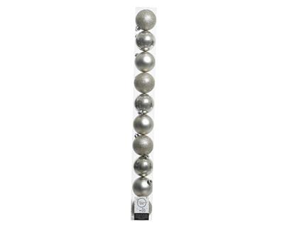 PALLINE PER ALBERO 60MM BIANCO NATURALE 10 PZ IN TUBO