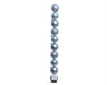 PALLINE PER ALBERO 60MM BLU STEEL 10 PZ IN TUBO