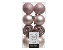 PALLINE NATALIZIE 6OMM ROSA ANTICO BOX DA 16 PZ