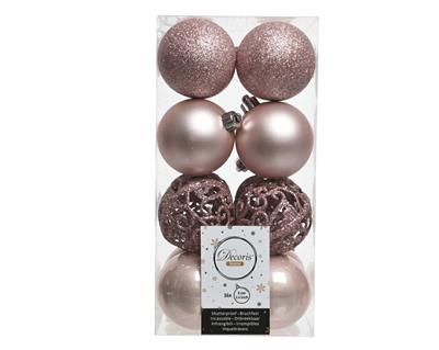 PALLINE NATALIZIE 6OMM ROSA ANTICO BOX DA 16 PZ