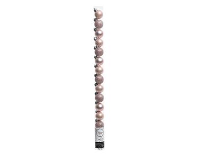 PALLINE PER ALBERO 30MM ROSA ANTICO 15 PZ IN TUBO