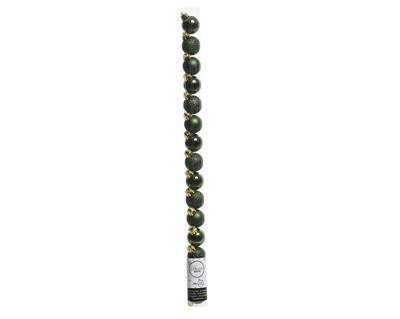 PALLINE PER ALBERO 30MM VERDE PINO 15 PZ IN TUBO