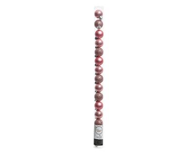 PALLINE PER ALBERO 30MM ROSA WILD 15 PZ IN TUBO