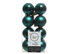 PALLINE NATALIZIE 40MM VERDE SMERALDO BOX DA 16 PZ
