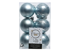 PALLINE NATALIZIE 60MM AZZURRO BOX DA 12 PZ