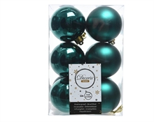 PALLINE NATALIZIE 60MM VERDE SMERALDO BOX DA 12 PZ
