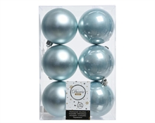 PALLINE DI NATALE CELESTI 8 CM 6 PZ