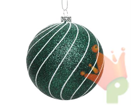 PALLINA DI NATALE VERDE SMERALDO 8 CM