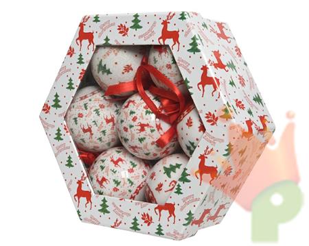 PALLINA NATALIZIA 7,5CM DECORAZIONE ASSORTITA