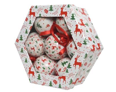 PALLINA NATALIZIA 7,5CM DECORAZIONE ASSORTITA