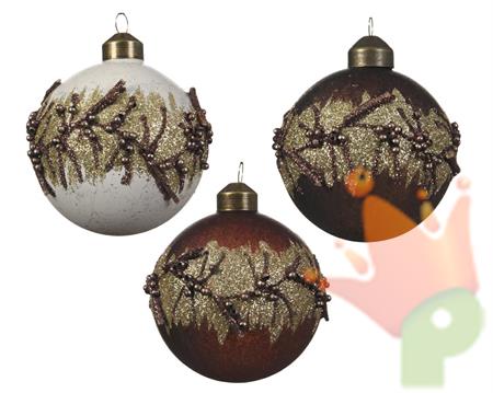 PALLINA NATALIZIA 8CM DECORAZIONE ASSORTITA