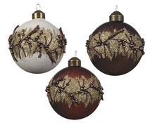 PALLINA NATALIZIA 8CM DECORAZIONE ASSORTITA
