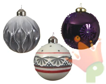 PALLINE NATALIZIE 8CM DECORAZIONE ASSORTITA