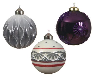 PALLINE NATALIZIE 8CM DECORAZIONE ASSORTITA
