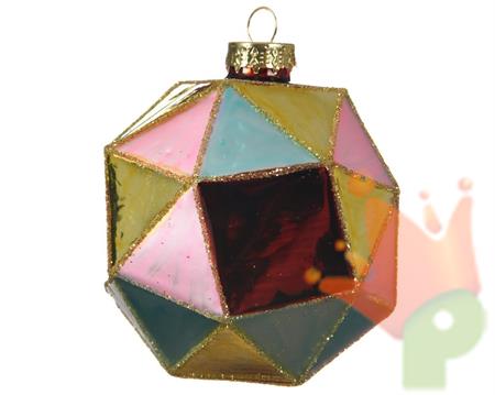 PALLINE NATALIZIE 8CM DECORATA MULTIICOLOR BOX DA 3