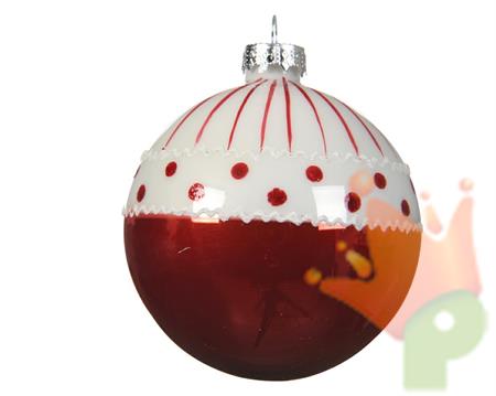 PALLINE NATALIZIE 8CM DECORATA