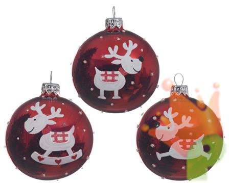 PALLINA NATALIZIA 8CM DECORAZIONE ASSORTITA