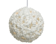 PALLINA NATALIZIA IN COTONE CON LED LUCE CALDA 15CM