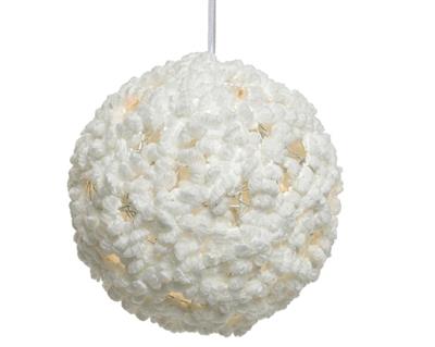 PALLINA NATALIZIA IN COTONE CON LED LUCE CALDA 15CM