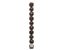 PALLINE PER ALBERO 60MM MARRONE IN TUBO DA 10 PZ