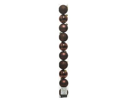 PALLINE PER ALBERO 60MM MARRONE IN TUBO DA 10 PZ