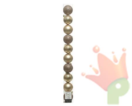PALLINE PER ALBERO 60MM ORO IN TUBO DA 10 PZ