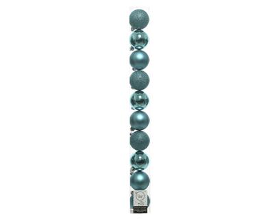 PALLINE PER ALBERO 60MM TURCHESE IN TUBO DA 10 PZ