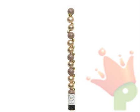 PALLINE AVORIO PER ALBERO 3 CM BOX DA 14 PZ