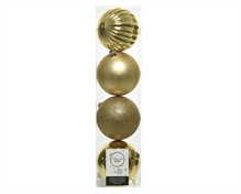 PALLINE PER ALBERO ORO 10 CM IN TUBO DA 4 PZ