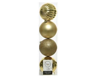 PALLINE PER ALBERO ORO 10 CM IN TUBO DA 4 PZ