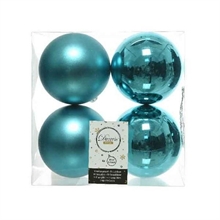 PALLINE TURCHESE LUCIDO E OPACO 10 CM BOX 4 PZ