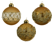 PALLINA ORO PER ALBERO 3 ASS 8 CM