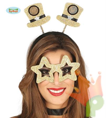 TIARA E OCCHIALI ORO CAPODANNO
