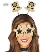 TIARA E OCCHIALI ORO CAPODANNO