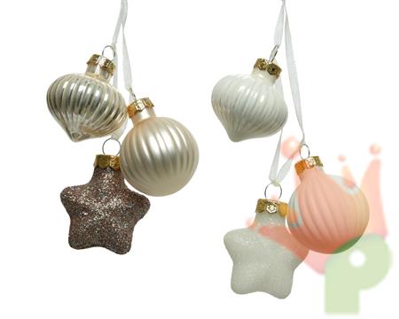 PALLINE DA 3 PZ BIANCO LANA ASSORT