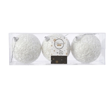 PALLINE BIANCHE GLITTER 3 PZ